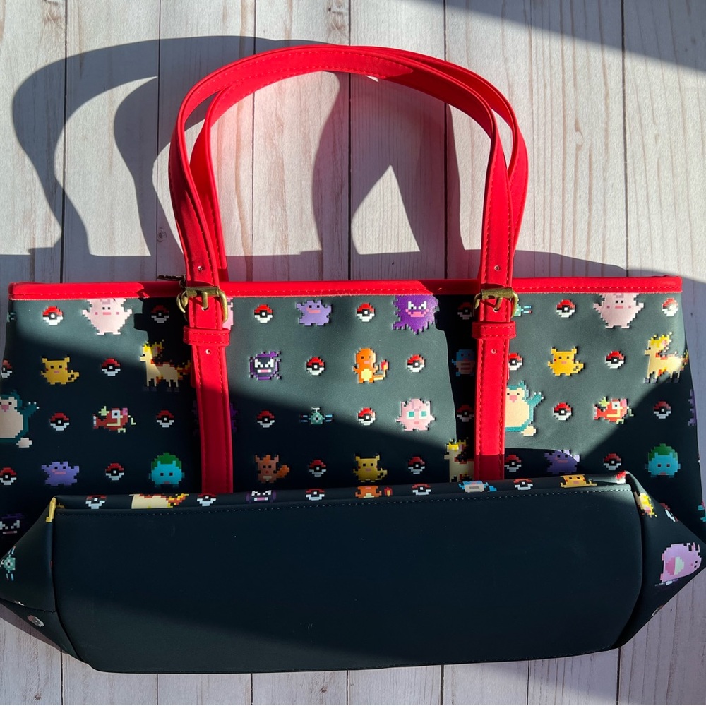 Loungefly x Pokemon Pixelated Art Tote Bag - Picture 2 of 6